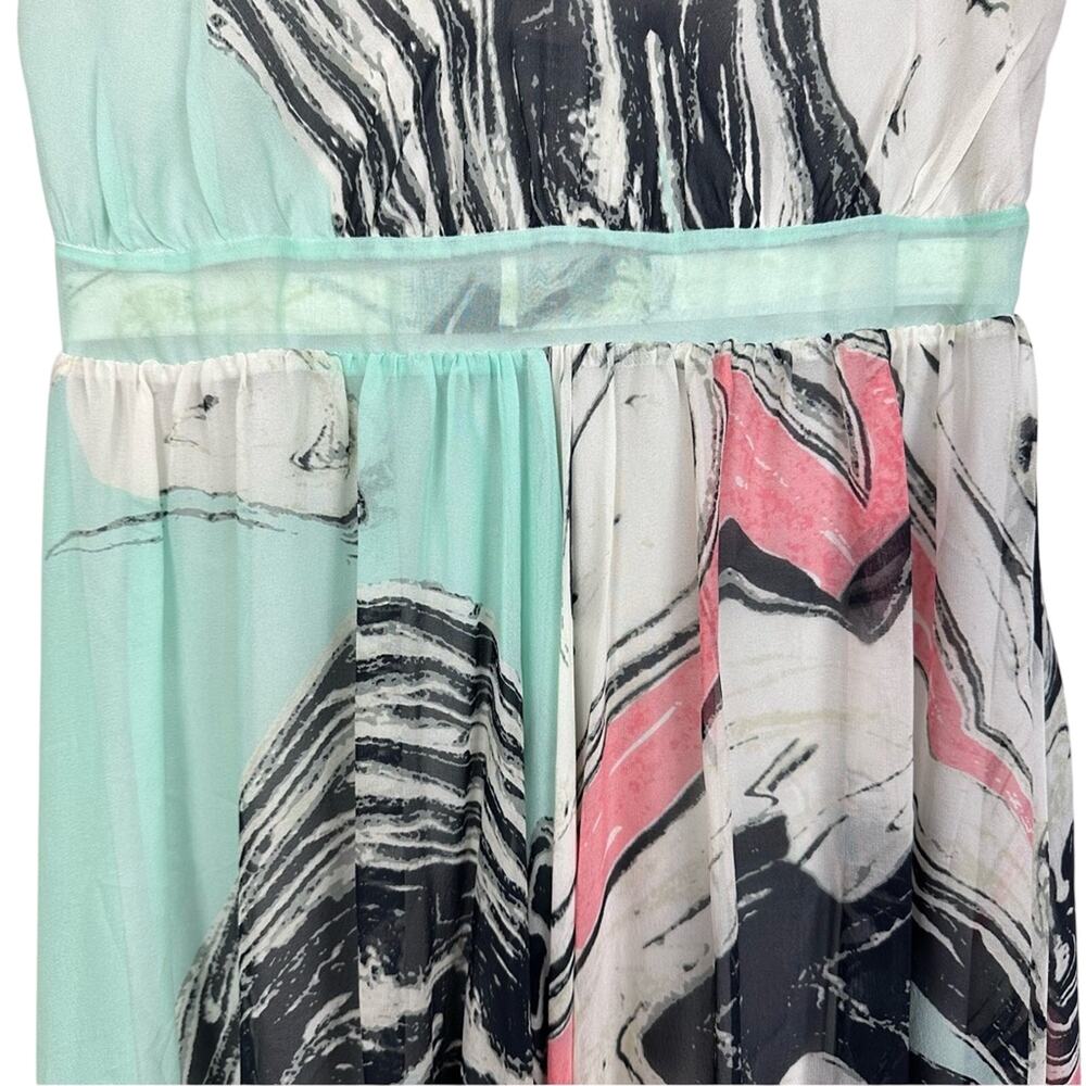 Diane Von Furstenberg Jolie Turquoise Silk A-Line Midi Dress Size 2 Resortwear - Picture 11 of 16